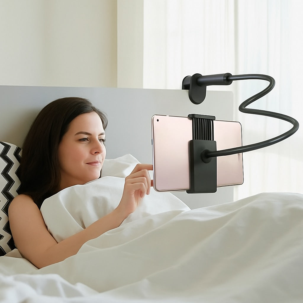 Lazy Bedside Tablet & Phone Holder – Adjustable Desktop Stand & Cantilever Mount for iPad, iPhone, and Smartphones - Mogico
