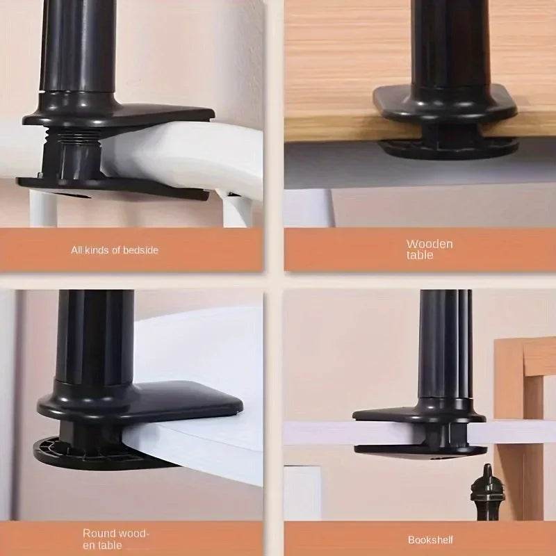 Lazy Bedside Tablet & Phone Holder – Adjustable Desktop Stand & Cantilever Mount for iPad, iPhone, and Smartphones - Mogico